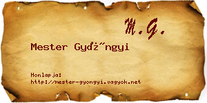 Mester Gyöngyi névjegykártya
