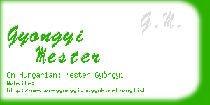 gyongyi mester business card